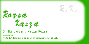 rozsa kasza business card